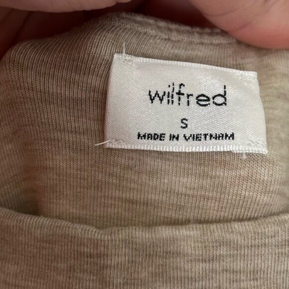 ARITZIA WILFRED Market Slit Dress Square neck Midi Tank jersey beige Size Small - Picture 12 of 15